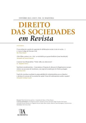 Direito das Sociedades em Revista - Ano