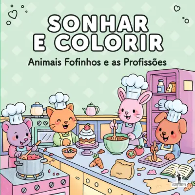 Sonhar e Colorir: Animais Fofinhos e as Profissões