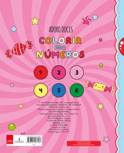 Adoro Doces: Colorir por Números com 6 Lápis