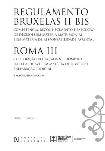 Capa do artigo Regulamento Bruxelas II BIS ROMA III